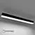 Sleek Black Linear Lamp by HOKASU 3D model small image 3