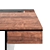 Elegant Black Wooden Writing Table 3D model small image 4