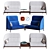 Stellar Works Arc Sofa Set & Coffee Table 3D model small image 1