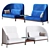Stellar Works Arc Sofa Set & Coffee Table 3D model small image 2