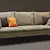 Elegant Grey Sofa: Modern and Minimalistic 3D model small image 1