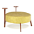 Adjustable Color Round Velvet Pouf 3D model small image 4