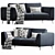 Modern BOconcept Fargo 2 Sofa 3D model small image 3