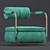 Modern Capri Sofa: Sleek Design & Versatile Dimensions 3D model small image 2