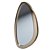 Ravishing Brass Mirror for Stylish Décor 3D model small image 3