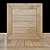 Modern Wooden Wall Decor 50x50cm 3D model small image 4