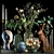 Decor Set: Sculpture, Rabbit Vase & Candle Holder 3D model small image 1