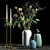Decor Set: Sculpture, Rabbit Vase & Candle Holder 3D model small image 2