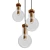 Sleek Smoked Glass Chandelier 3D model small image 1
