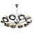 Elegant Deco Ten-Arm Chandelier 3D model small image 1