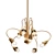 Vintage 1950s Italian Brass Chandelier 3D model small image 1