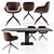 Sleek Echo Table. Elegant Elle Armchair. 3D model small image 2