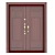 Double-Leaf Entry Door 3D model small image 5