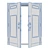 Double-Leaf Entry Door 3D model small image 9