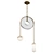 Modern Brass and Glass Pendant 3D model small image 1