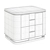 Modern Marble Ashi Nightstand 3D model small image 3