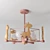 Minimalist Wooden Animal Pendant Chandelier 3D model small image 1