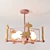 Minimalist Wooden Animal Pendant Chandelier 3D model small image 2