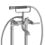 Chérie Bath Mixer with Floor Mount Legs - Stylish and Functional 3D model small image 2