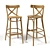 Sleek FameG Barstools Set 3D model small image 3