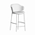 Sleek Leather and Metal Bar Stool 3D model small image 4