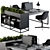 Sleek Office Furniture Set 3D model small image 1
