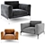 Flexform Romeo Armchair: Modern Design & Ultimate Comfort 3D model small image 1