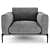 Flexform Romeo Armchair: Modern Design & Ultimate Comfort 3D model small image 4