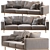 Modern Newport Chaise Sectional Sofa 3D model small image 1