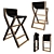 DVELAS RIS | Folding High Stool 3D model small image 1