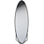 Elegant Oval Metal Frame Mirror 3D model small image 1