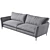 Charm KAZA Sofa: Stylish & Spacious 3D model small image 2