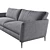 Charm KAZA Sofa: Stylish & Spacious 3D model small image 3