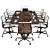 Sleek Modern Conference Table 3D model small image 2