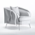 Luxurious Musana Velvet Armchair 3D model small image 5