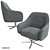 Serena Swivel Chair: Modern Elegance & Functionality 3D model small image 2