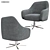 Serena Swivel Chair: Modern Elegance & Functionality 3D model small image 3