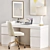 West Elm Office Set: Desk, Chair & Lamp 3D model small image 3