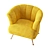 Velvet Tulip Chair | Bronze Legs 3D model small image 3