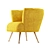 Velvet Tulip Chair | Bronze Legs 3D model small image 4