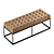 Faux Leather Buttoned Bench | Stylish & Versatile 3D model small image 1