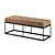 Faux Leather Buttoned Bench | Stylish & Versatile 3D model small image 3