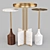 Modern Glam: Marble & Brass Side Table with Hudson Drink Table - Set 01 3D model small image 1