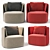 Bernhardt Elio Lounge Chair: Sleek Design, Ultimate Comfort 3D model small image 1