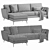 Modern Osaka Chaise: Sleek Design & Comfort 3D model small image 4