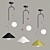 Modern Dual-Shade Hanging Pendant Light 3D model small image 1