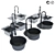 Versatile Sink Collection: 6-in-1 Design 3D model small image 1