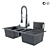 Versatile Sink Collection: 6-in-1 Design 3D model small image 4