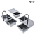 Versatile Sink Collection: 6-in-1 Design 3D model small image 12