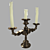 Elegant Glass Candle Holder 3D model small image 1